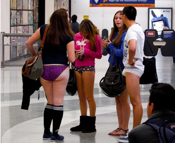 Panties latex girlfriend subway